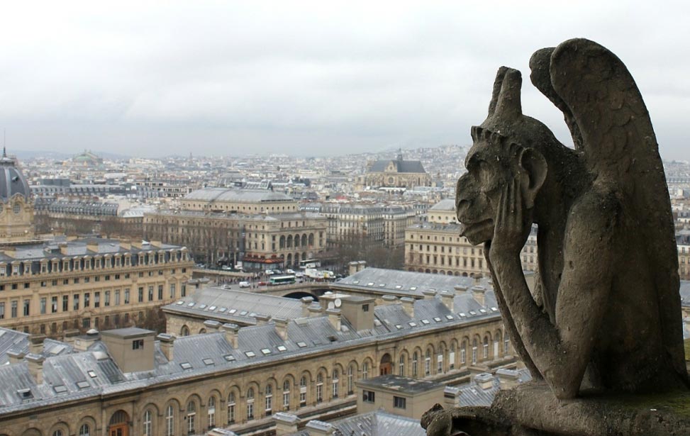 gargoyle on french building