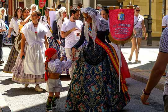 Two people in Traditional clothing Alicante, Spain