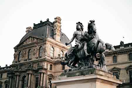 Musee du Louvre in Paris, France